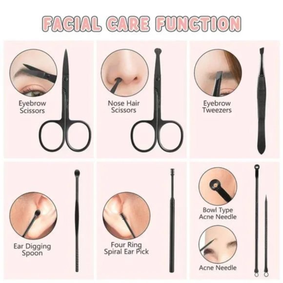 New Manicure Set 19pcs Stainless Steel Professional Nail Clippers Pedicure Set - Picture 5 of 8